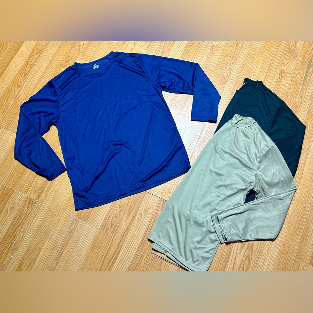 NWOT Bundle of 3 Men’s size 3x(fit like xl-1x!)plain athletic long sleeve tees
